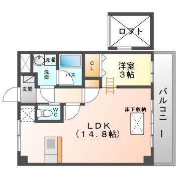 ルネス・プランドール守口(1LDK/6階)の間取り写真