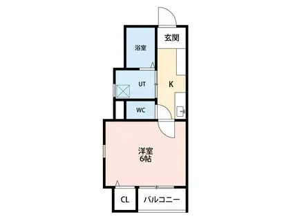 ルミエーテ(1K/2階)の間取り写真