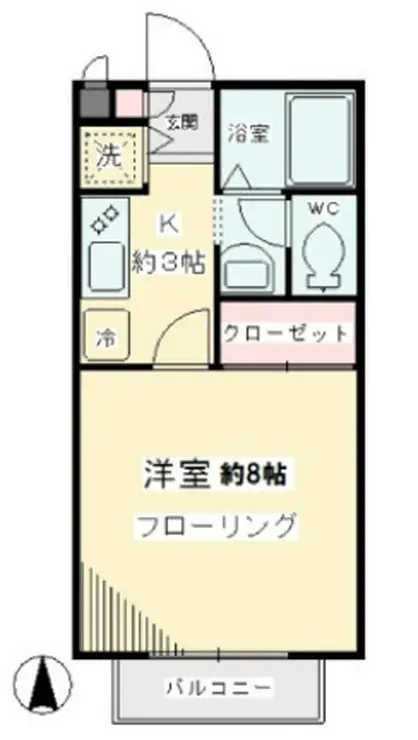 アルブル府中 2階階 間取り