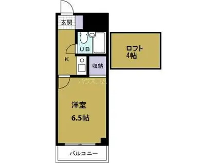 デイズハイツ八幡屋(1SK/9階)の間取り写真