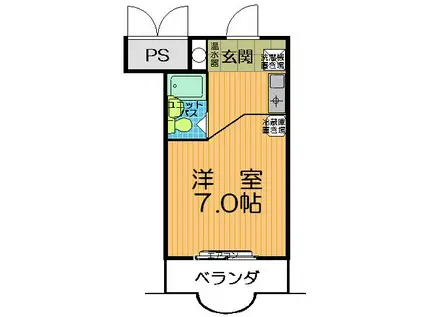 ハイツ・オリエント(1K/2階)の間取り写真