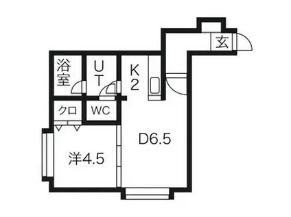 リバーサイドI(1LDK/1階)の間取り写真