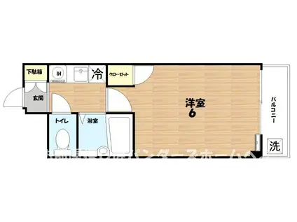 ライクスリー(1K/3階)の間取り写真