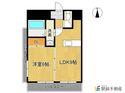 KS1999(1LDK/6階)の間取り写真