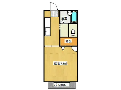 フェニックスC(1K/1階)の間取り写真