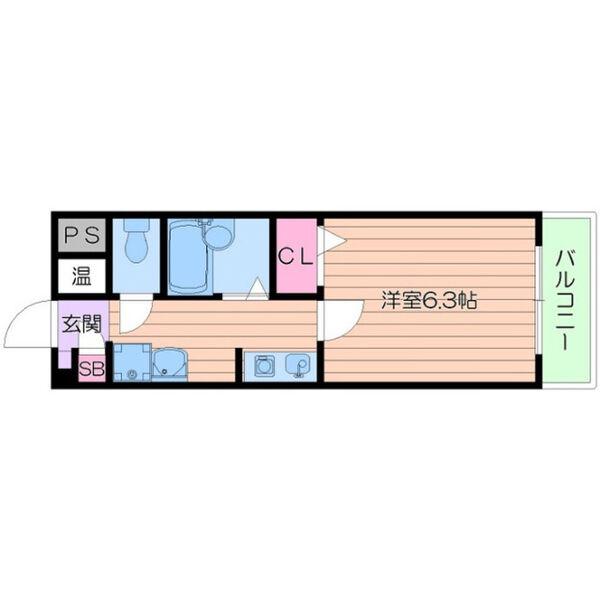 エムズ・コンフォート(1K/1階)の間取り写真