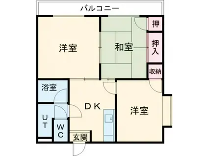 ロワールレジデンス6番館(3DK/3階)の間取り写真