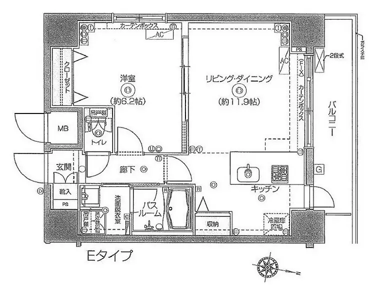 ZOOM九段下 9階階 間取り