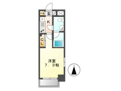 ライブコート泉(1K/7階)の間取り写真