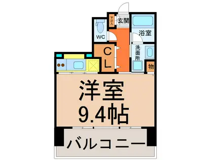 CASTELLO ASSO(ワンルーム/4階)の間取り写真