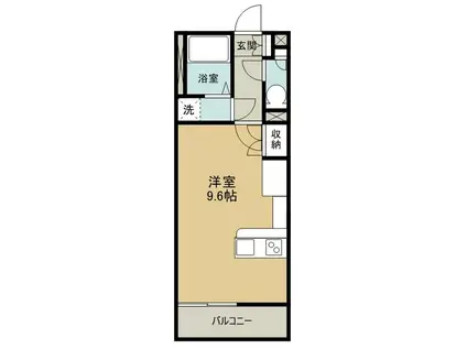 ミランダヴィーブルIV(ワンルーム/3階)の間取り写真