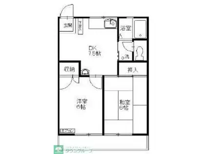 ボンナール・マチダ(2DK/1階)の間取り写真