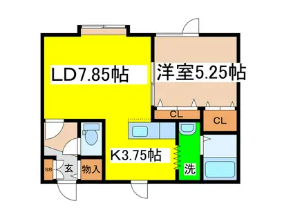 EPOCH光和(1LDK/2階)の間取り写真