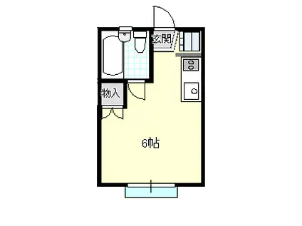 アルス駅前(ワンルーム/2階)の間取り写真