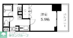プレール・ドゥーク八丁堀(1K/8階)の間取り写真