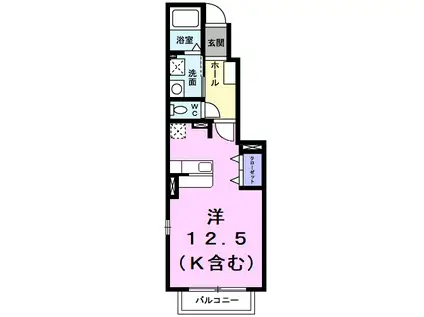 ボニ-ト旭II(ワンルーム/1階)の間取り写真