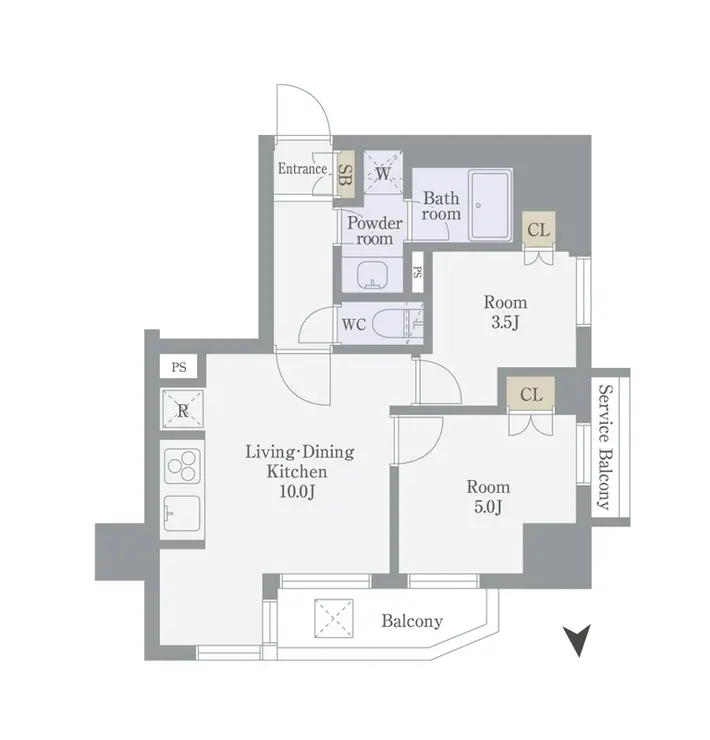 プレール・ドゥーク菊川駅前 8階階 間取り