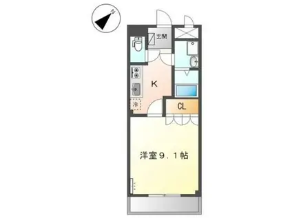アマーレゆかり(1K/1階)の間取り写真