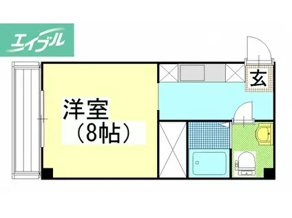 プレアール野田屋町(1K/6階)の間取り写真