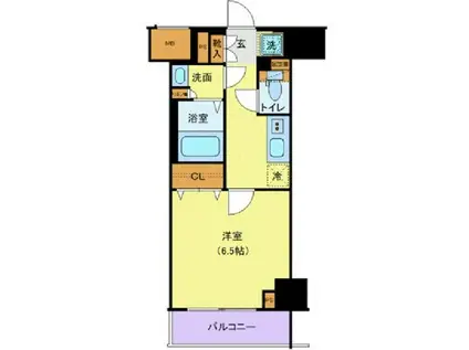 KNOTS大山(1K/10階)の間取り写真
