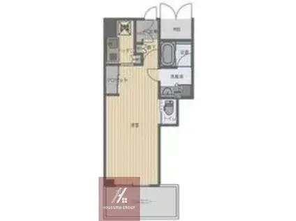 アーバネックス北浜(ワンルーム/2階)の間取り写真