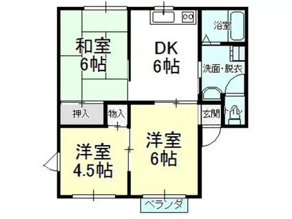 REGENT A(3DK/2階)の間取り写真