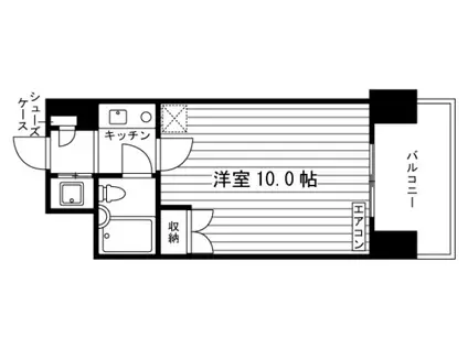 武本ビル(1K/4階)の間取り写真