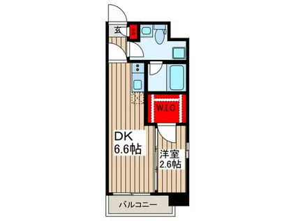 グランパセオ押上(1DK/3階)の間取り写真