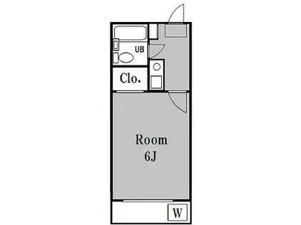 アンプルール湘南平塚(1K/2階)の間取り写真
