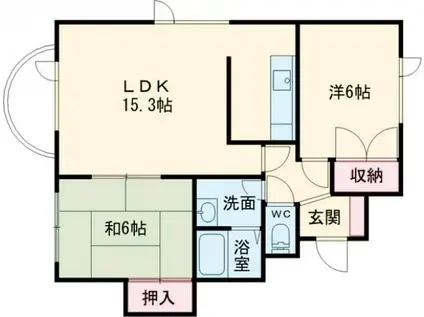 LE CHAT TABBY V(2LDK/2階)の間取り写真