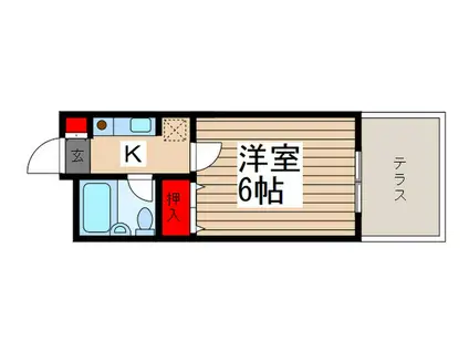 アルファネクスト上本郷(1K/1階)の間取り写真