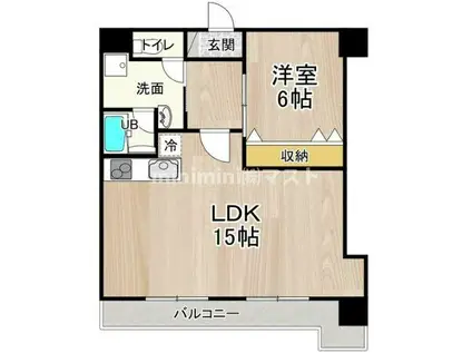 アルカディア イン(1LDK/8階)の間取り写真