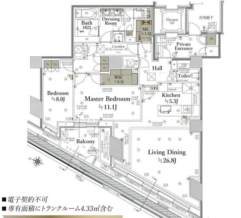 プラウド神宮前(2LDK/3階)の間取り写真