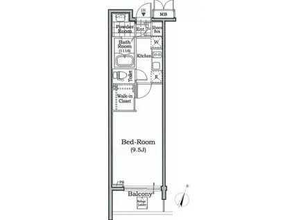 レジディア文京本駒込(1K/5階)の間取り写真