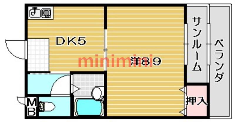 ETOILE 11A(1DK/3階)の間取り写真