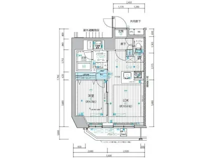 メインステージ入谷III(1LDK/10階)の間取り写真