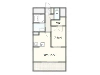 白山ヒルズ(1LDK/7階)の間取り写真