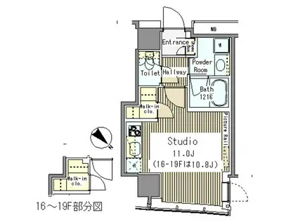 MY TOWER RESIDENCE(1K/15階)の間取り写真