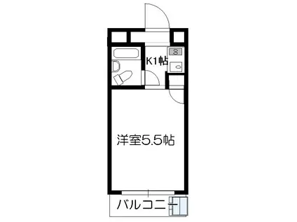 スタープラザ三筋(1K/2階)の間取り写真