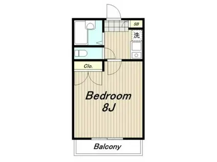 EAハイツ多摩センター(1K/1階)の間取り写真