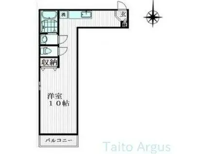 レジデンス東中野(1K/2階)の間取り写真