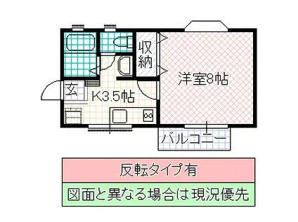 レジデンス江橋 C棟(1K/2階)の間取り写真