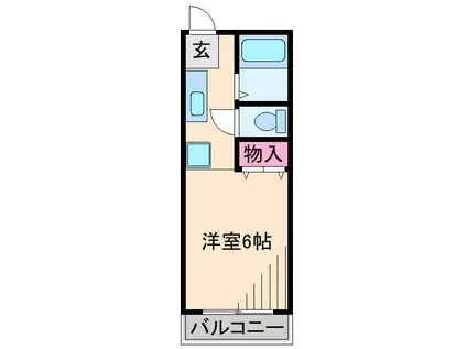 グリーンパーク(1K/1階)の間取り写真