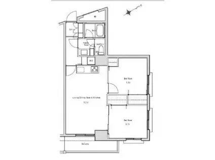 SOCIETY KURAMAE(2LDK/3階)の間取り写真