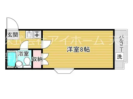 カツタビルディング(1K/6階)の間取り写真