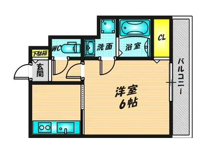 ラフォーレ末広(1K/1階)の間取り写真