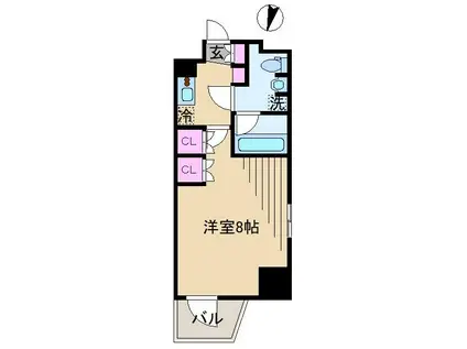 アーバンパーク西巣鴨ウエスト(1K/14階)の間取り写真