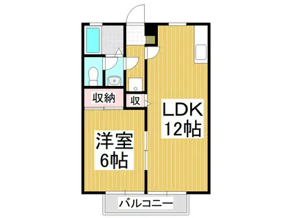 アーバンのぐちE(1LDK/1階)の間取り写真