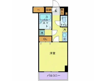 スカイコート本郷東大前壱番館(1K/8階)の間取り写真