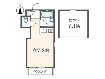 エトワール根岸(ワンルーム/1階)の間取り写真